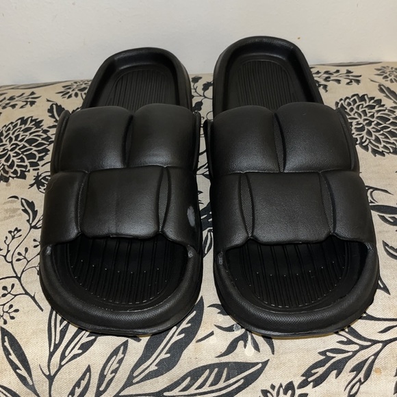 EVA Foam Slide Lite Black New Brick Upper Print Comfortable - Picture 2 of 11